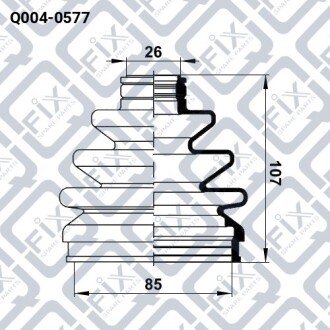 Пыльник шруса внутренний левый Q-fix Q004-0577