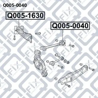 Сайлентблок задней тяги Q-fix Q005-0040