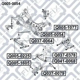 Сайлентблок заднього верхнього важеля Q-fix Q005-0054
