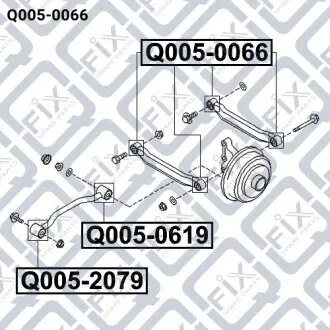САЙЛЕНТБЛОК ЗАДНЕГО ПОПЕРЕЧНОГО ГРУЗЧИКА Q-fix Q005-0066