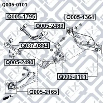 Сайлентблок задней цапфы Q-fix Q005-0101
