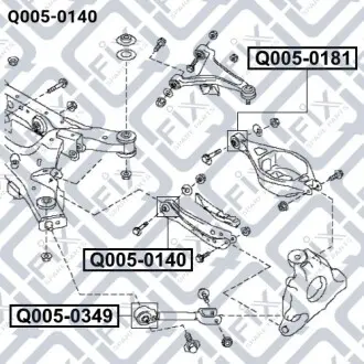Сайлентблок заднього важеля Q-fix Q005-0140