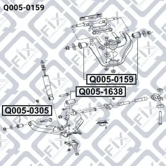Сайлентблок верхнього важеля Q-fix Q005-0159