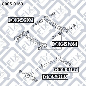 Сайлентблок задньої цапфи Q-fix Q005-0163