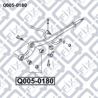 Сайлентблок нижнего переднего рычага Q-fix Q005-0180 (фото 1)