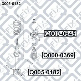 Сайлентблок заднего амортизатора(нижн Q-fix Q005-0182