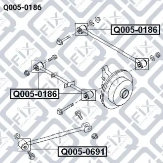 Сайлентблок задней поперечной тяги Q-fix Q005-0186