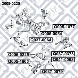 Сайлентблок задней подвески Q-fix Q005-0225