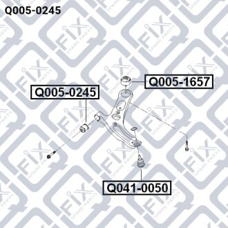 Сайлентблок переднього нижнього важеля Q-fix Q005-0245