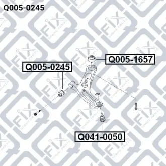 Сайлентблок переднего нижнего рычага Q-fix Q005-0245