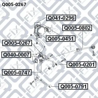 Сайлентблок задней цапфы Q-fix Q005-0267