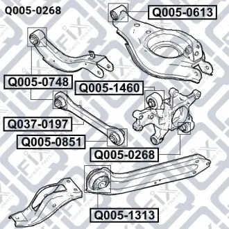Сайлентблок задней цапфы Q-fix Q005-0268