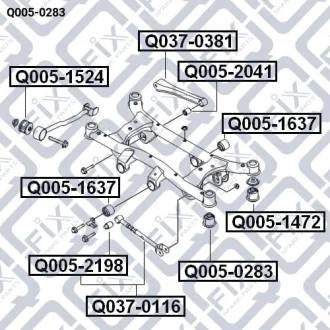 Сайлентблок задньої балки Q-fix Q005-0283
