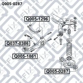 Сайлентблок рычага задний Q-fix Q005-0287
