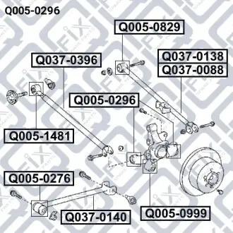 Сайлентблок задней цапфы Q-fix Q005-0296
