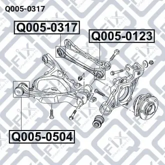 САЙЛЕНТБЛОК ЗАДНЕГО ПОПЕРЕЧНОГО ГРУЗЧИКА Q-fix Q005-0317