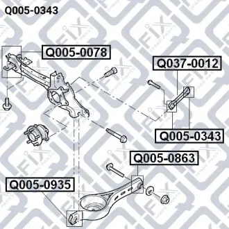 Сайлентблок задней тяги Q-fix Q005-0343