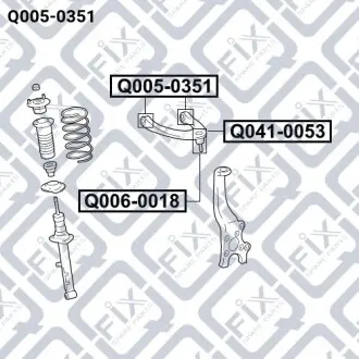 Сайлентблок переднего верхнего рычага Q-fix Q005-0351