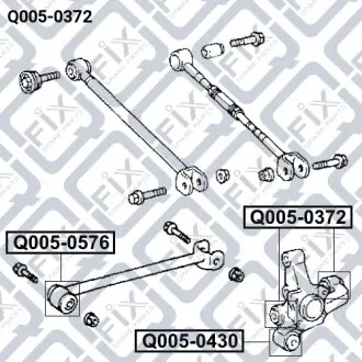 Сайлентблок задней цапфы Q-fix Q005-0372