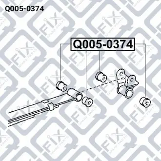 Сайлентблок задньої ресори Q-fix Q005-0374