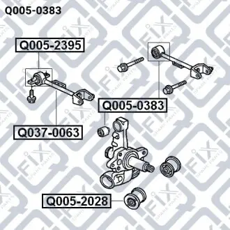 Сайлентблок рычага задний Q-fix Q005-0383