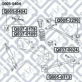 Сайлентблок заднего продольного рычага Q-fix Q005-0404
