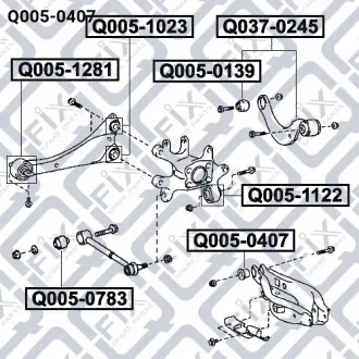 Сайлентблок рычага задний Q-fix Q005-0407