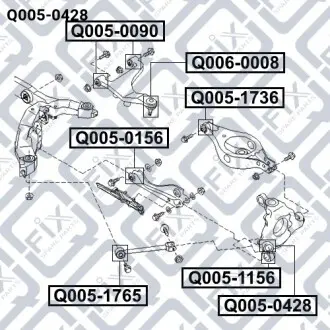 Сайлентблок задней цапфы Q-fix Q005-0428