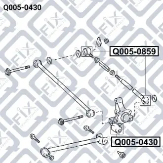 Сайлентблок задней цапфы Q-fix Q005-0430