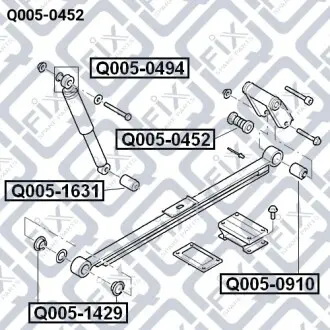 Сайлентблок рессоры Q-fix Q005-0452