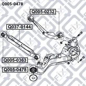 Сайлентблок рычага задний Q-fix Q005-0478