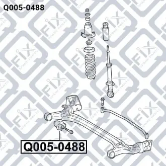 Сайлентблок задней балки Q-fix Q005-0488