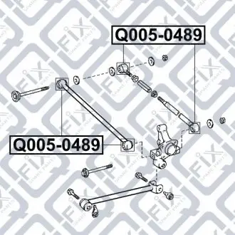 Сайлентблок заднього поперечного важеля Q-fix Q005-0489