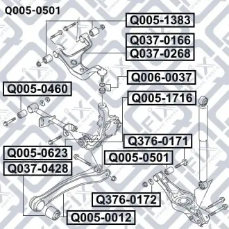 Сайлентблок заднього поперечного важеля Q-fix Q005-0501