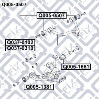 Сайлентблок переднього верхнього важеля Q-fix Q005-0507