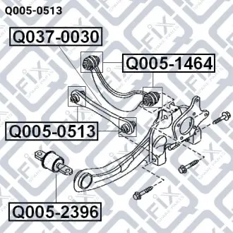 Сайлентблок задней тяги Q-fix Q005-0513