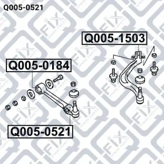 Сайлентблок передний прямого рычага Q-fix Q005-0521