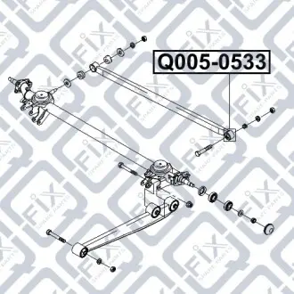 Сайлентблок задньої поперечної тяги Q-fix Q005-0533