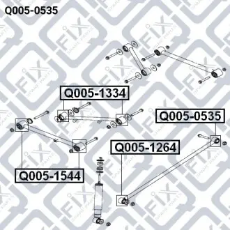 Сайлентблок задней поперечной тяги Q-fix Q005-0535