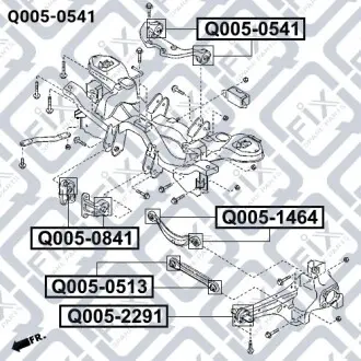 Сайлентблок подушки диференціала Q-fix Q005-0541