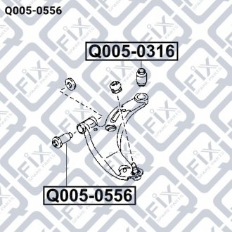 Сайлентблок переднего рычага (передний) Q-fix Q005-0556