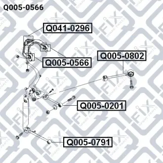 Сайлентблок заднего верхнего рычага Q-fix Q005-0566