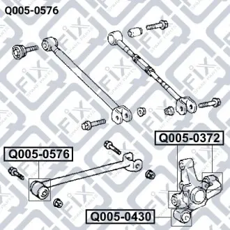 Сайлентблок задней продольной тяги Q-fix Q005-0576