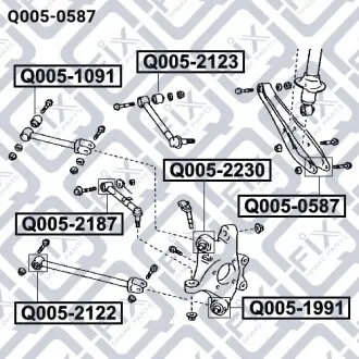 Сайлентблок задней цапфы (плавающий) Q-fix Q005-0587