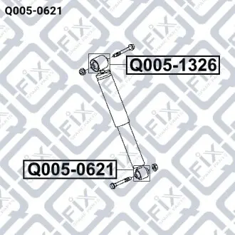Сайлентблок заднего амортизатора(нижн Q-fix Q005-0621