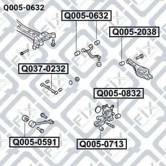 Сайлентблок заднього верхнього важеля Q-fix Q005-0632