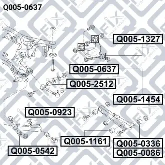 Сайлентблок заднего верхнего рычага Q-fix Q005-0637