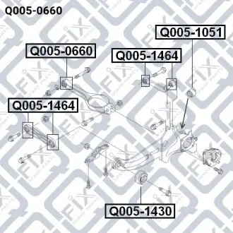 САЙЛЕНТБЛОК ЗАДНЕГО ПОПЕРЕЧНОГО ГРУЗЧИКА Q-fix Q005-0660