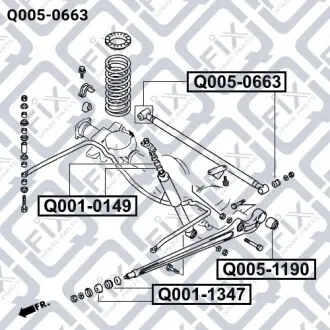 Сайлентблок задней поперечной тяги Q-fix Q005-0663