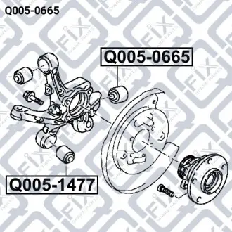 Сайлентблок задней цапфы Q-fix Q005-0665
